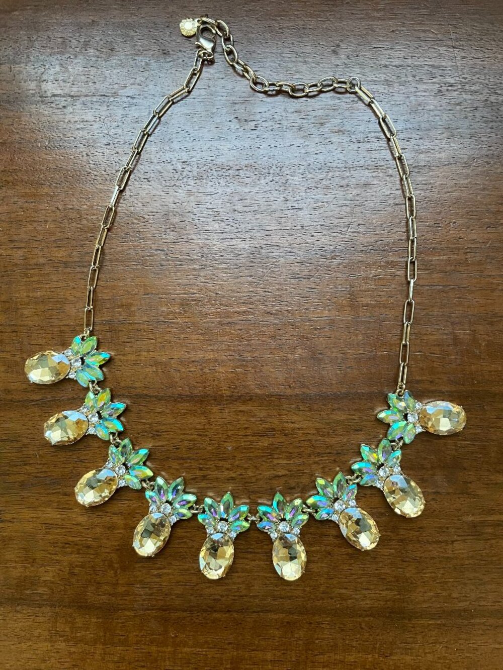 Gold Tone Pineapple Statement Necklace – Park Lane Style